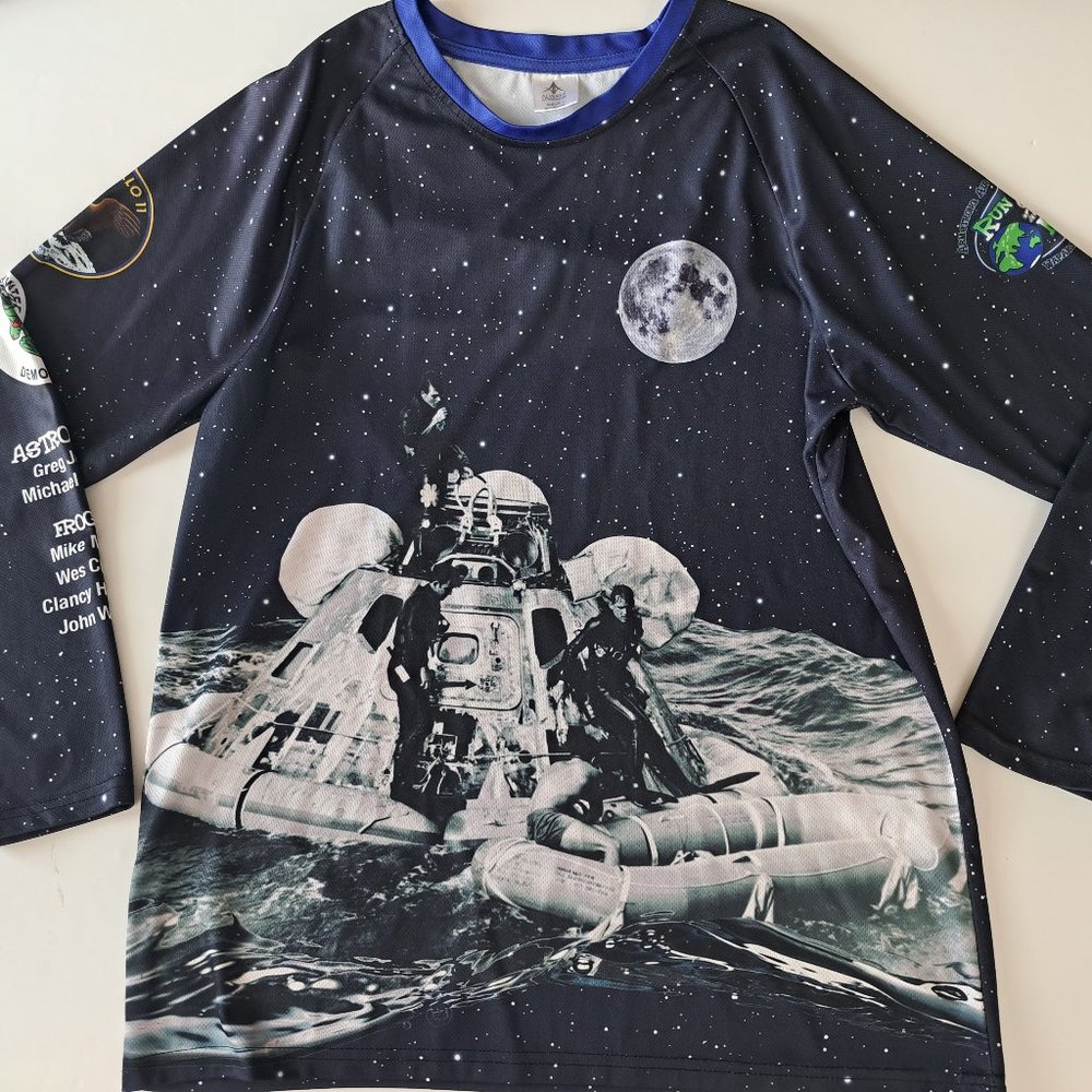 Commemorative Long Sleeve Polyester Shirt - Run to the Moon 5K 10K